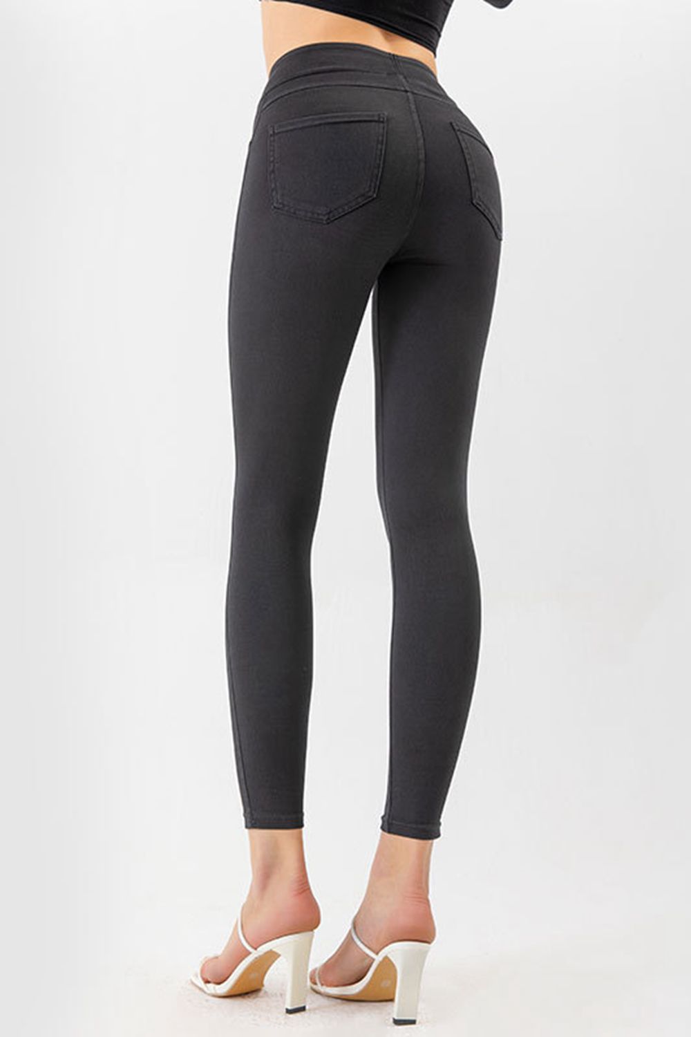 Skinny-Jeans mit hoher Taille