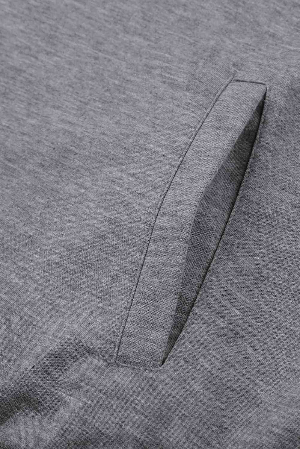 Sweatshirt mit seitlichem Reißverschluss und Fronttasche