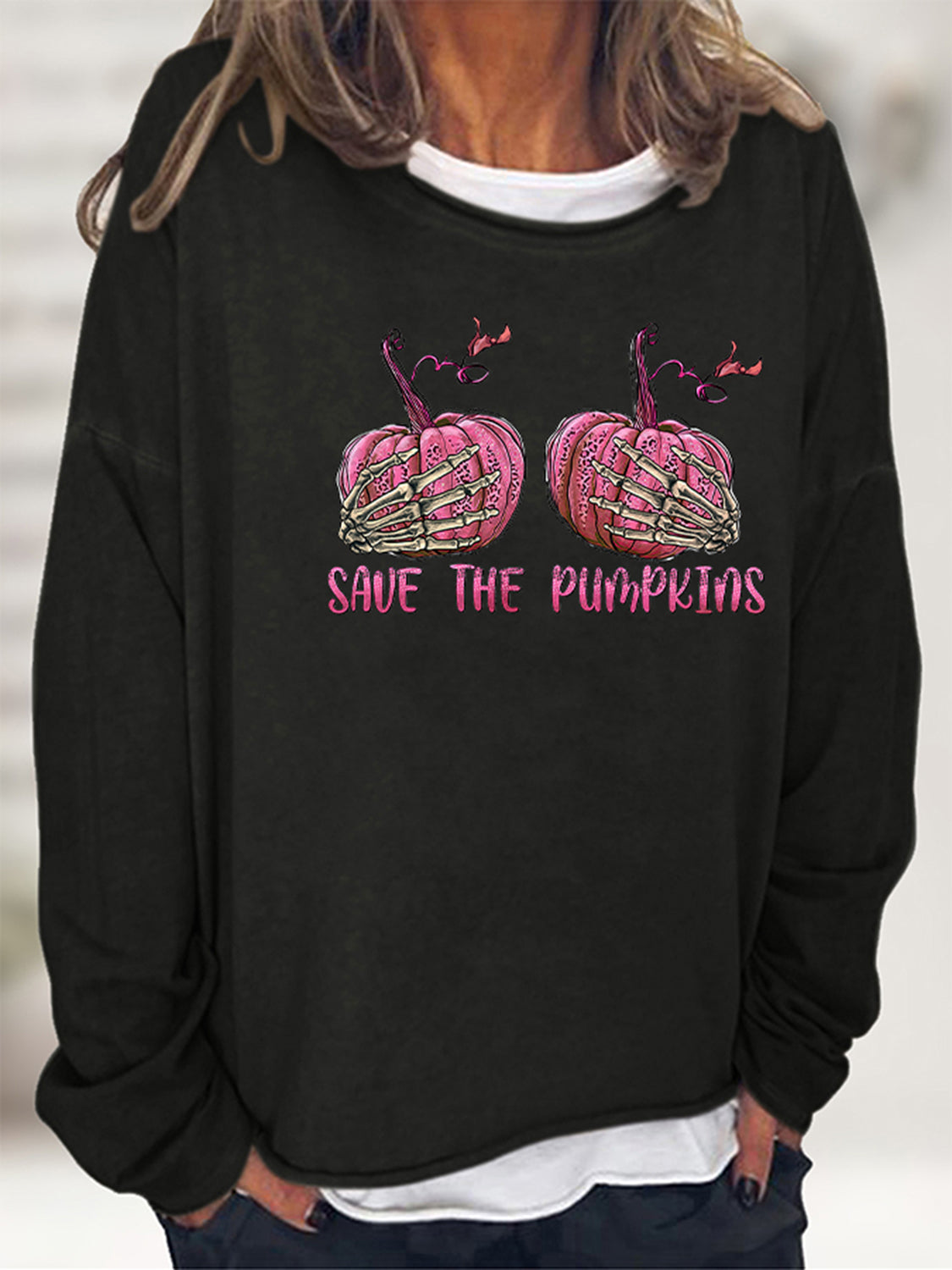 SAVE THE PUMPKIN Grafik-Sweatshirt in voller Größe