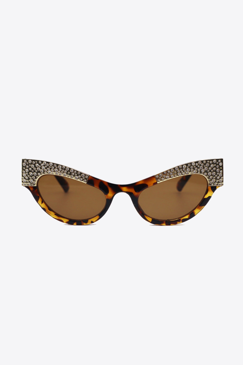 UV400-Sonnenbrille im Cat-Eye-Stil mit Strassbesatz