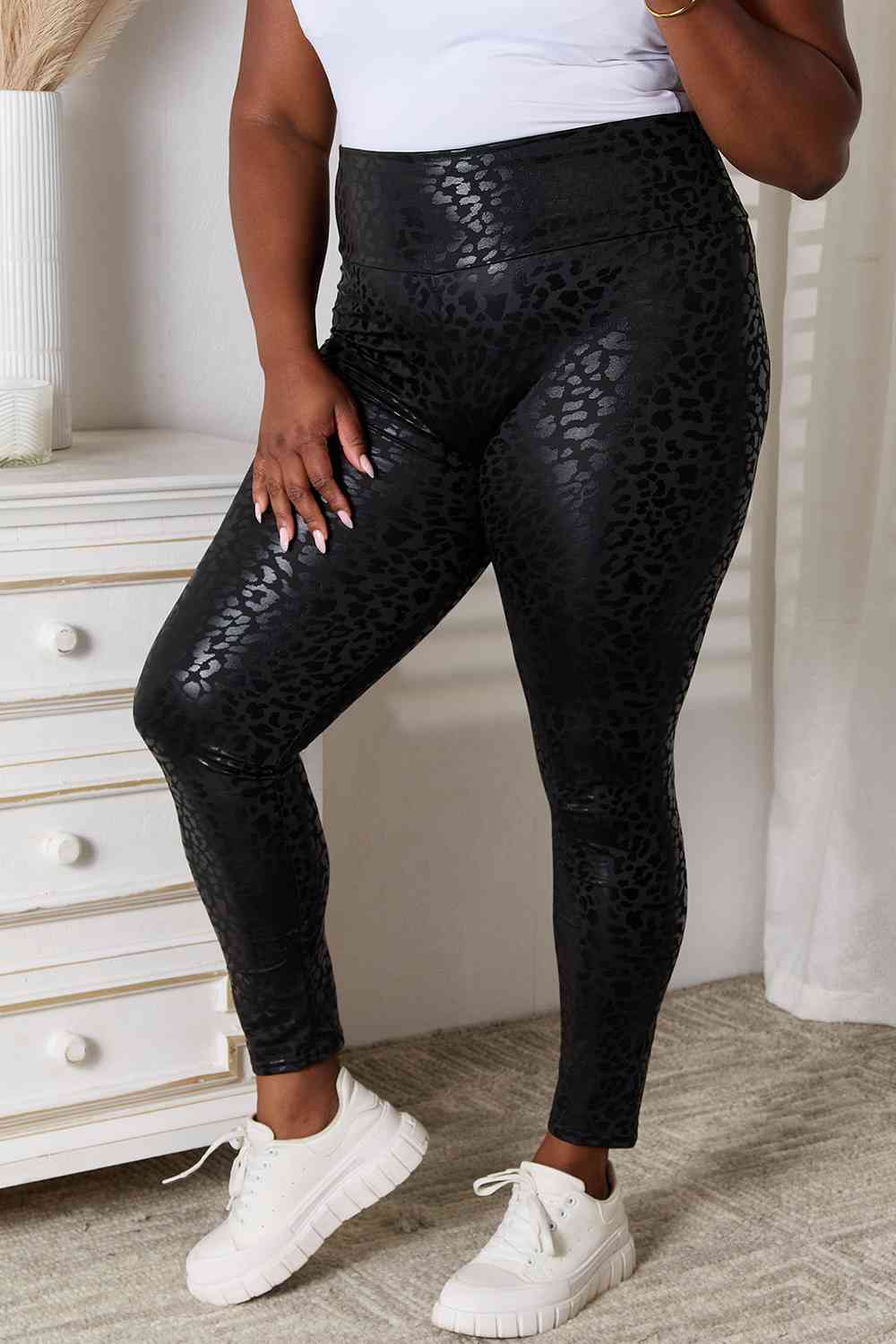 Leggings mit hoher Taille von Double Take