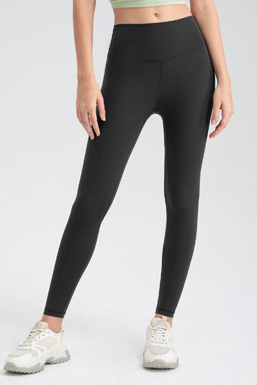 Aktiv-Leggings mit schmaler Passform und breitem Bund