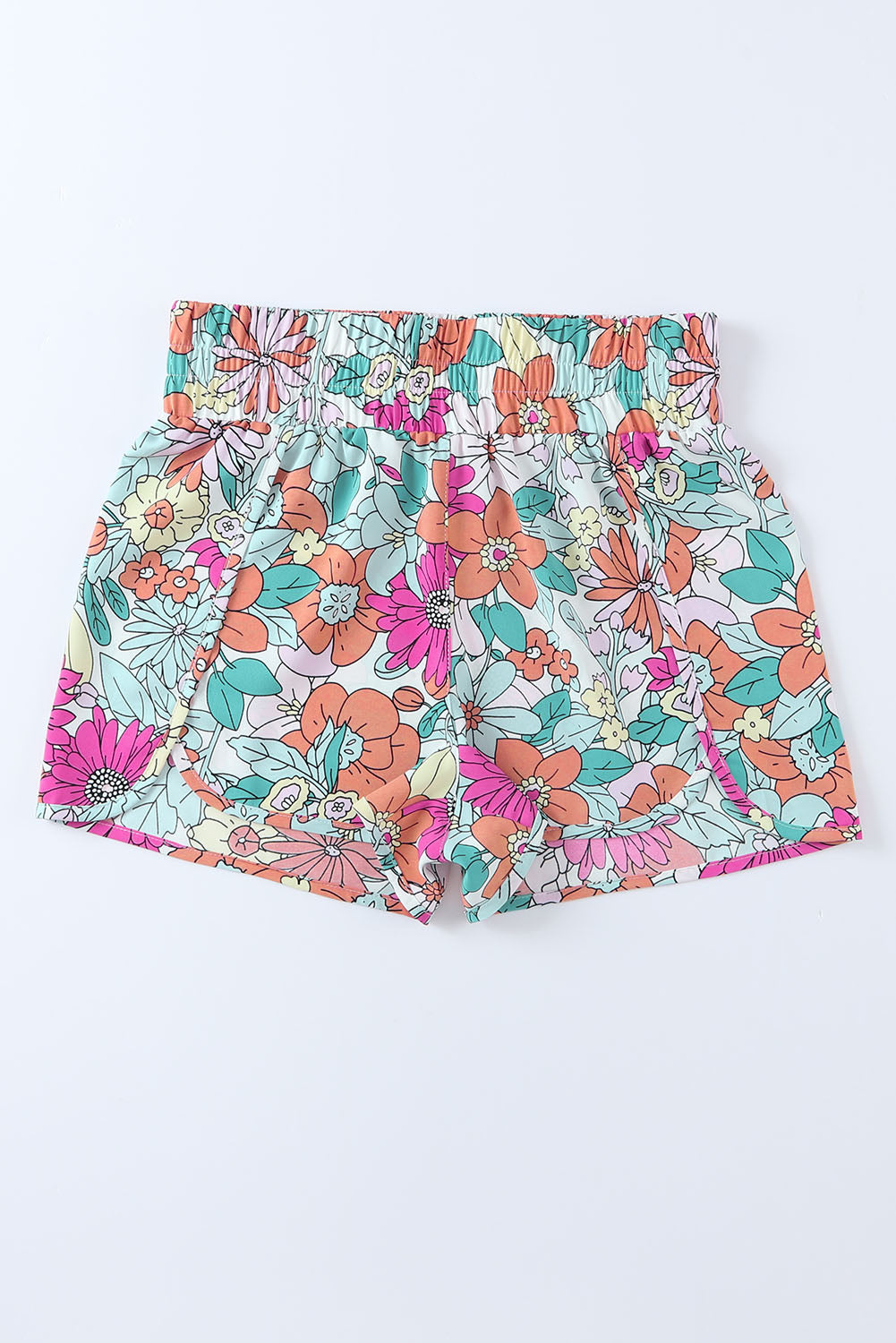 Shorts mit Blumenmuster und elastischer Taille