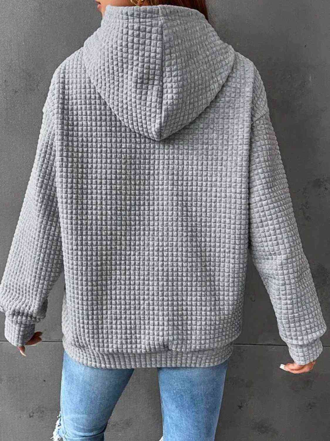 FALL VIBES Grafik-Kapuzenpullover mit Fronttasche