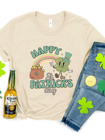 Camiseta de cuello redondo FELIZ DÍA DE SAN PATRICIO