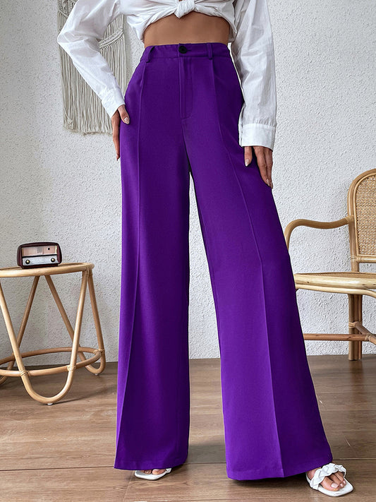 Hose mit hoher Taille und weitem Bein