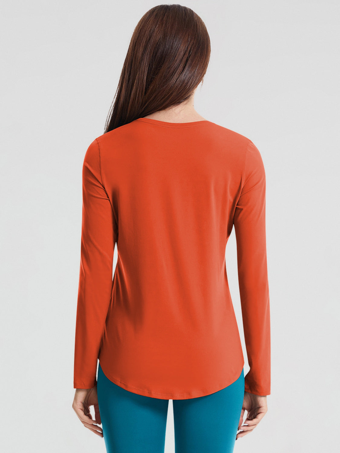 Round Neck Long Sleeve Sports Top