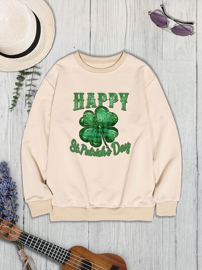 HAPPY ST. PATRICK'S DAY Dropped Shoulder Sweatshirt