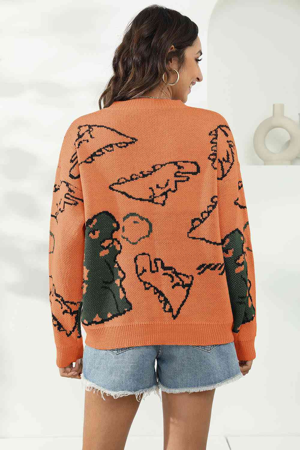 Pullover mit Dinosaurier-Print