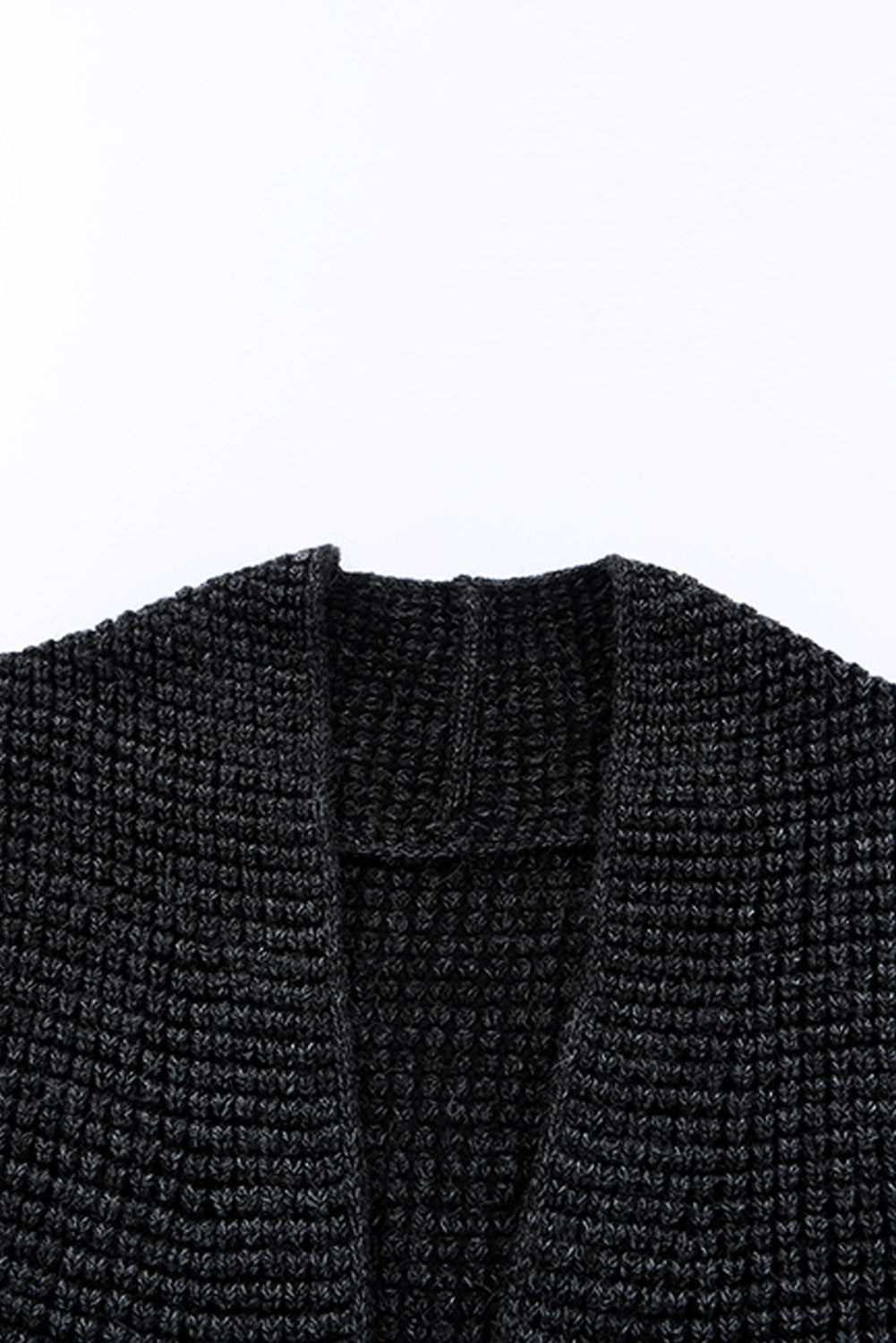 Woven Right – Melierter Longline-Cardigan mit offener Vorderseite