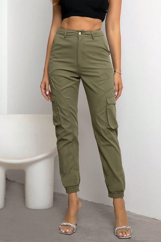 Cargohose mit hoher Taille