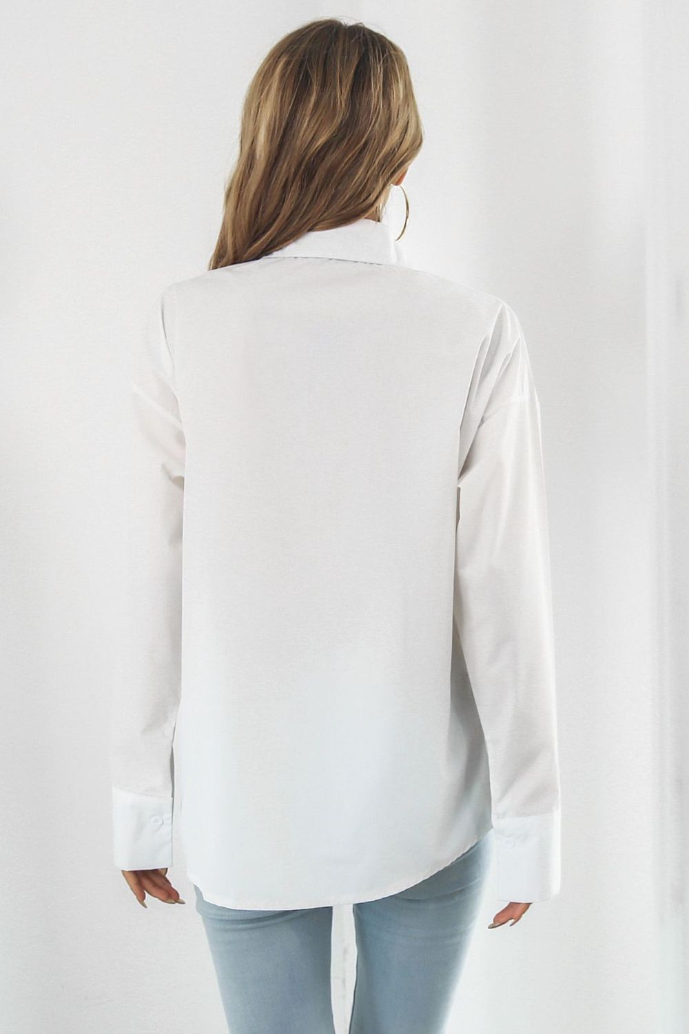 Longline-Shirt mit überschnittenen Schultern