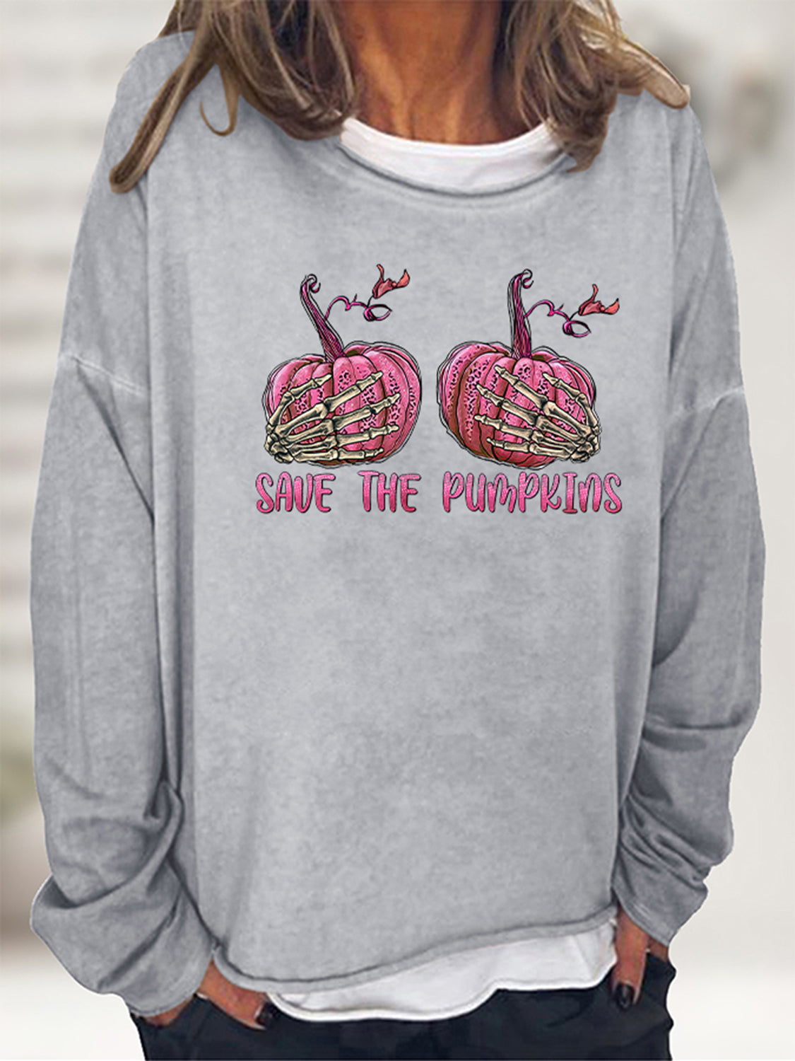 SAVE THE PUMPKIN Grafik-Sweatshirt in voller Größe