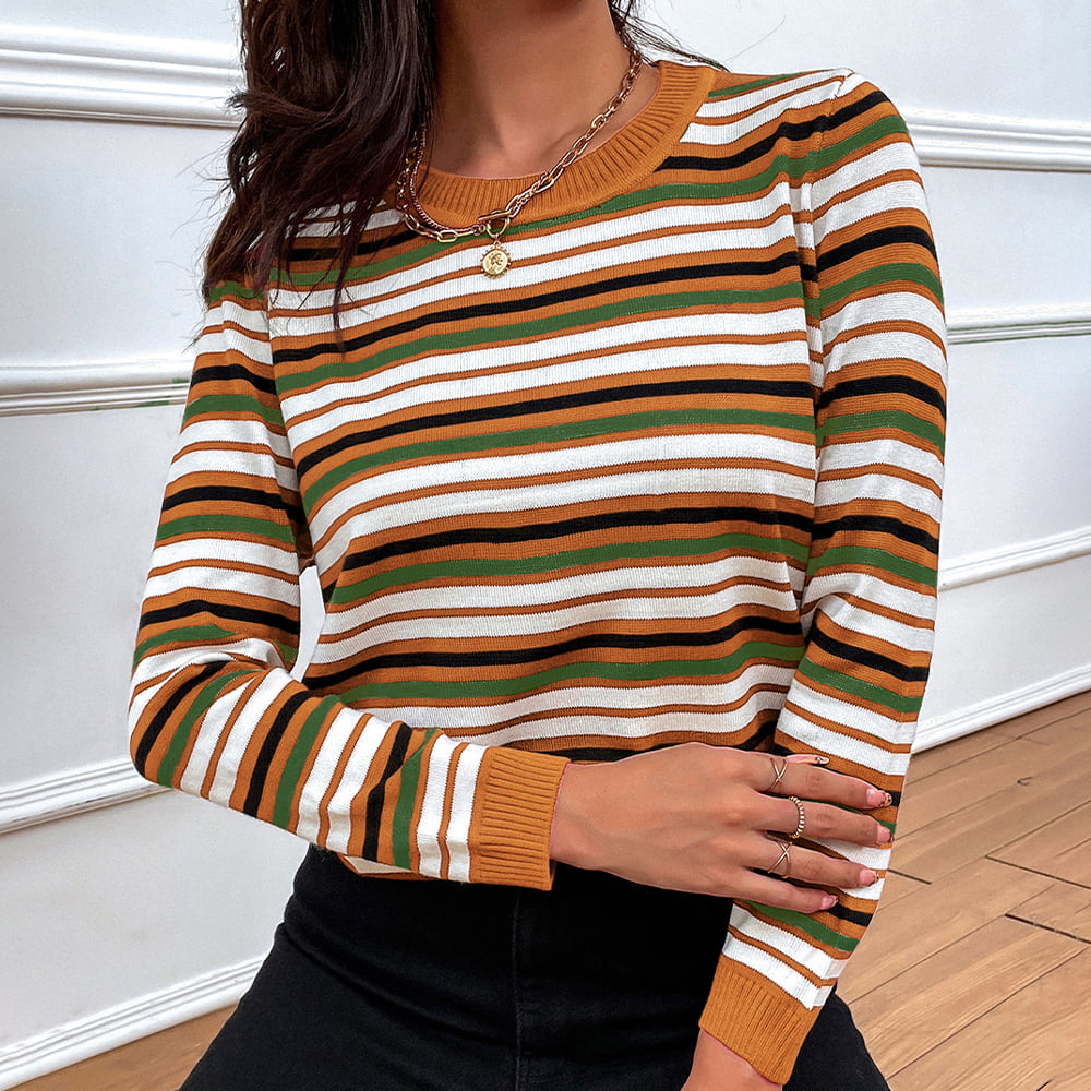 Striped Round Neck Sweater