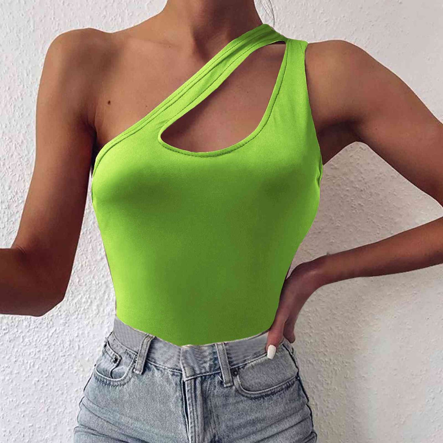 Camisole mit Cut-Outs und einer Schulter