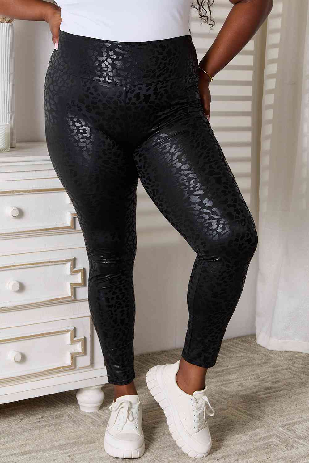 Leggings mit hoher Taille von Double Take