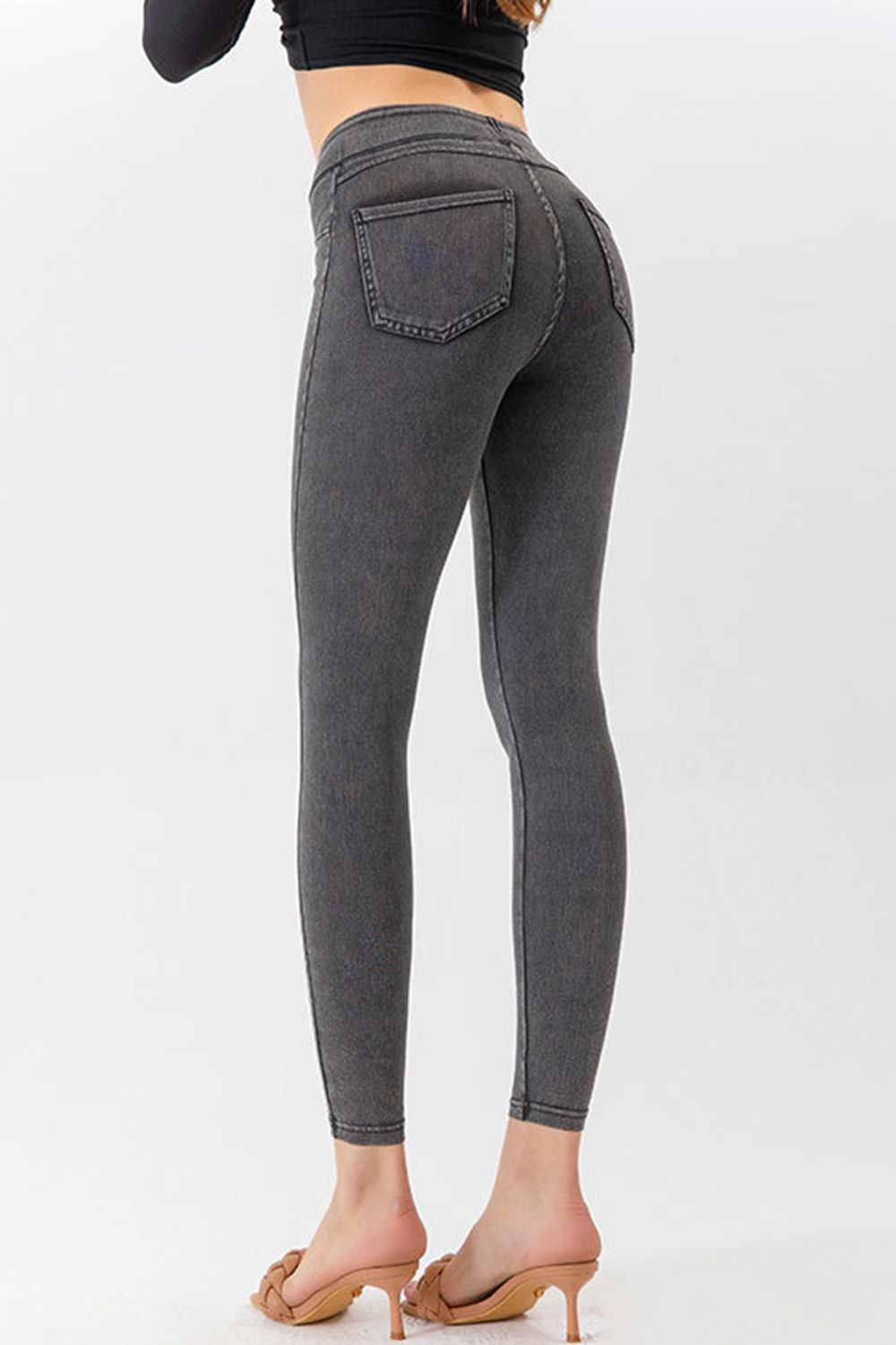 Skinny-Jeans mit hoher Taille