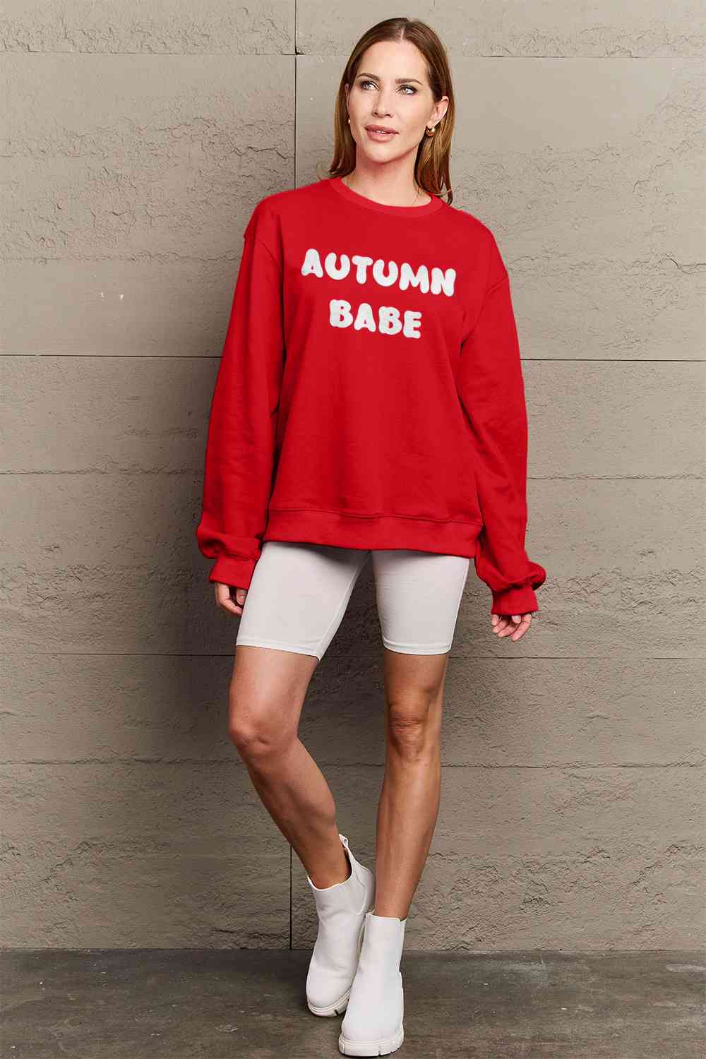 Simply Love – Sweatshirt mit Grafik „AUTUMN BABE“ in voller Größe