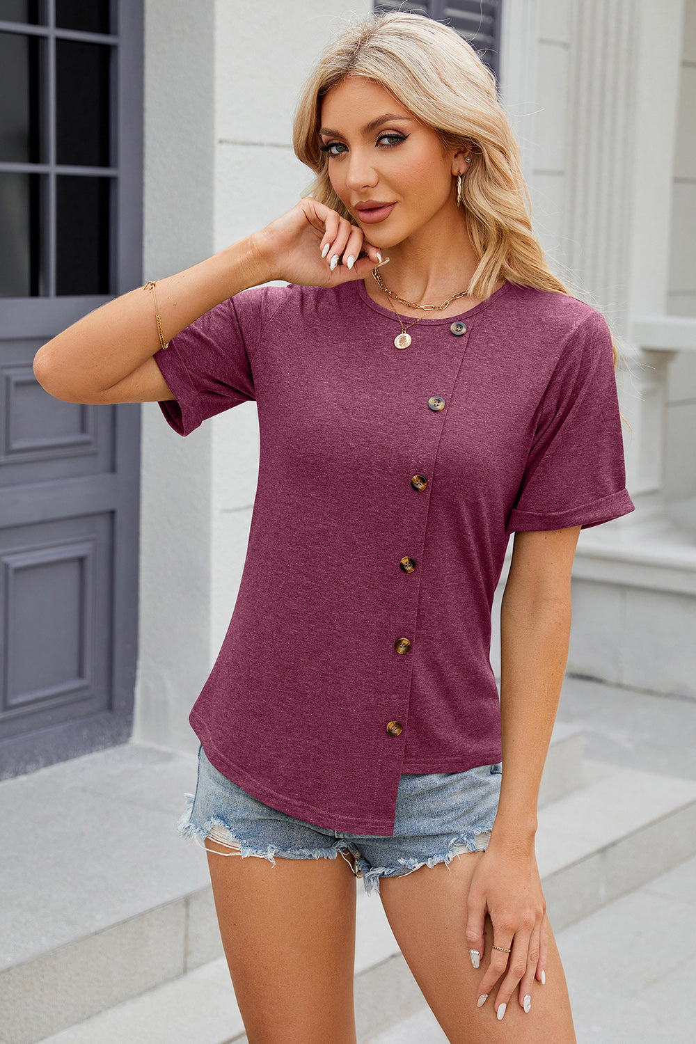 Round Neck Short Sleeve T-Shirt