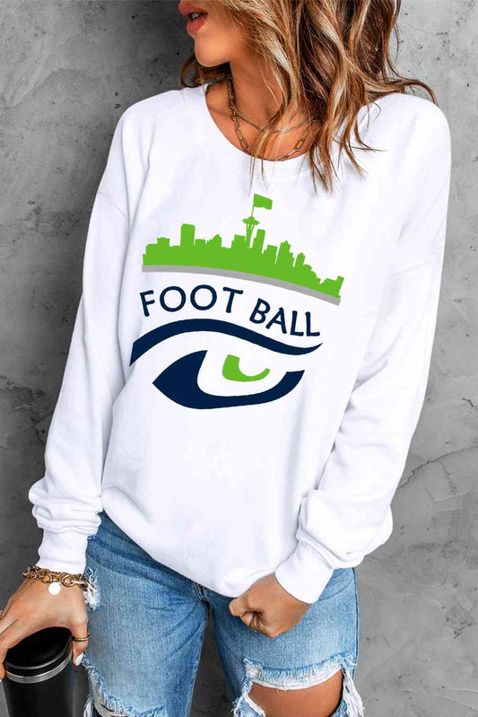 FOOTBALL Graphic Long Sleeve Sweatshirt