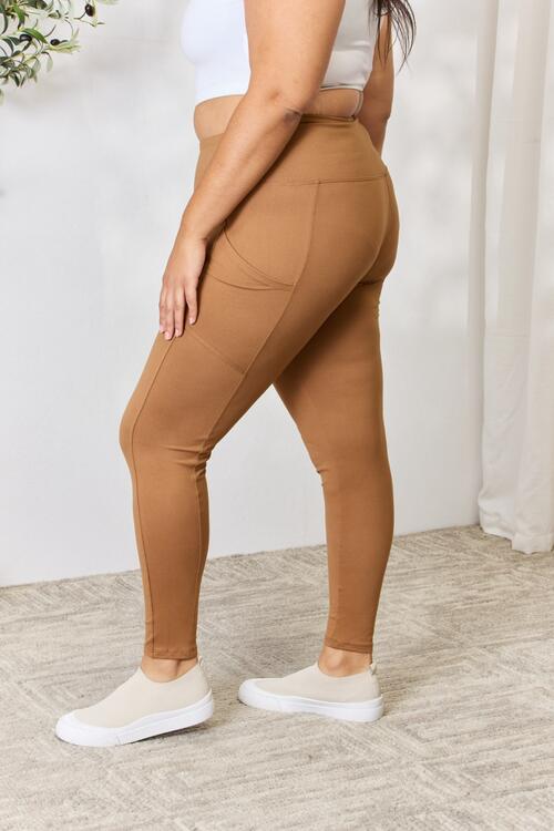 Zenana Leggings in voller Größe mit breitem Bund und hoher Taille