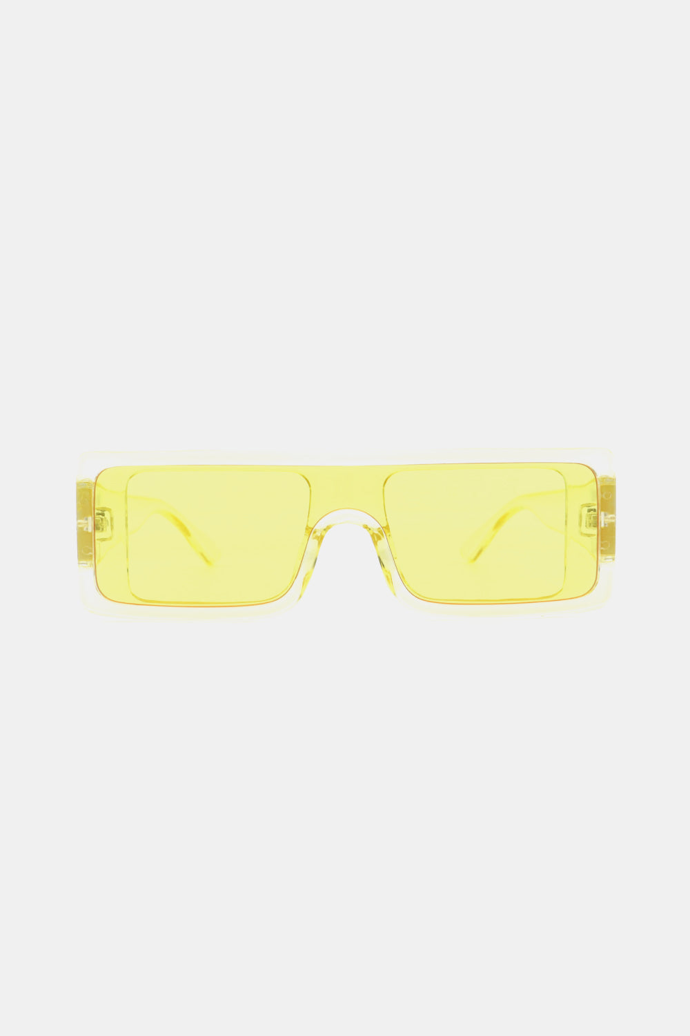 Rechteckige Sonnenbrille mit Rahmen aus Polycarbonat