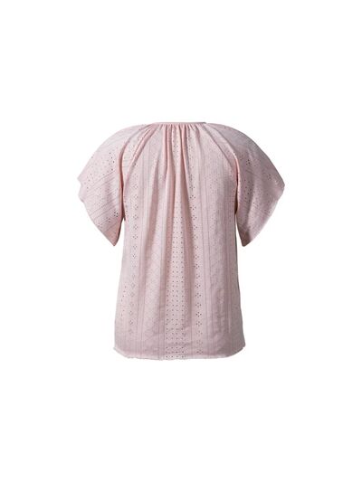 Bluse mit Flügelärmeln und Ösenband