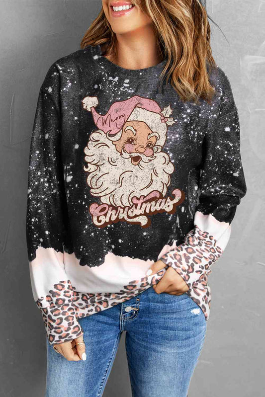 WEIHNACHTEN Grafik Leopard Sweatshirt