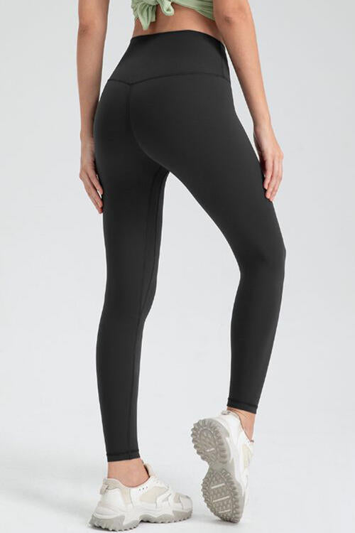 Aktiv-Leggings mit schmaler Passform und breitem Bund