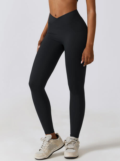 Aktiv-Leggings mit breitem Bund