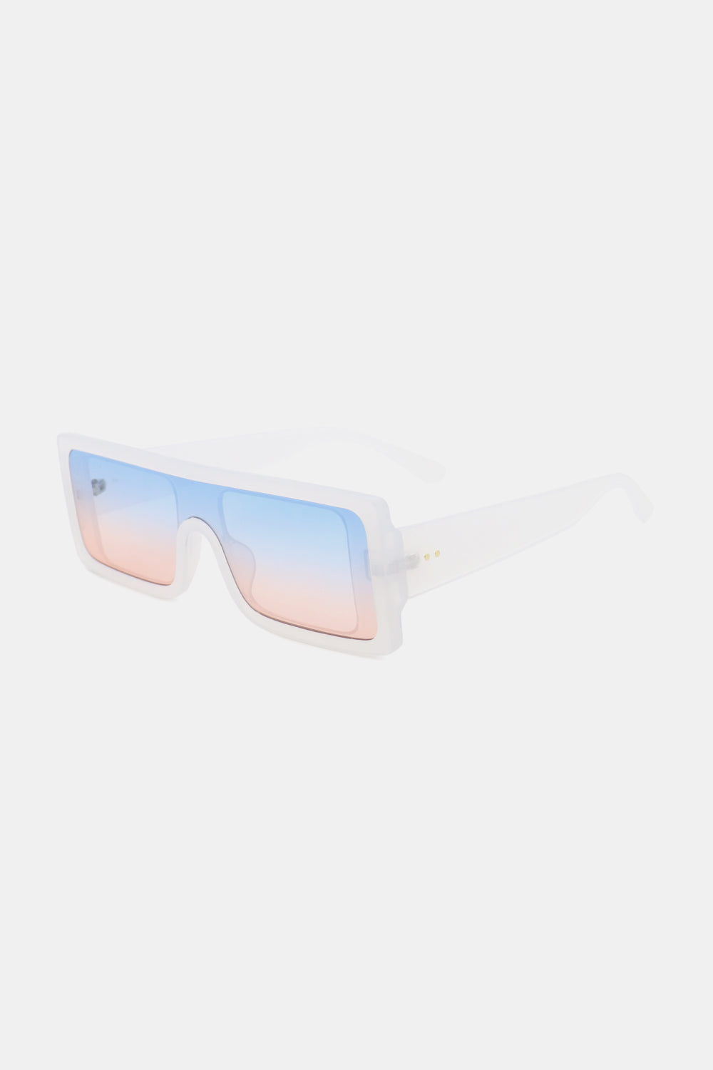 Rechteckige Sonnenbrille mit Rahmen aus Polycarbonat