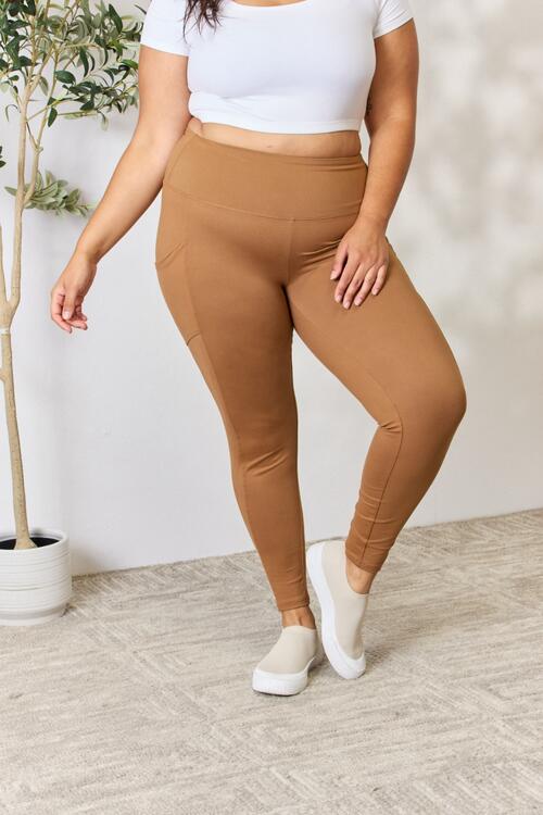 Zenana Leggings in voller Größe mit breitem Bund und hoher Taille