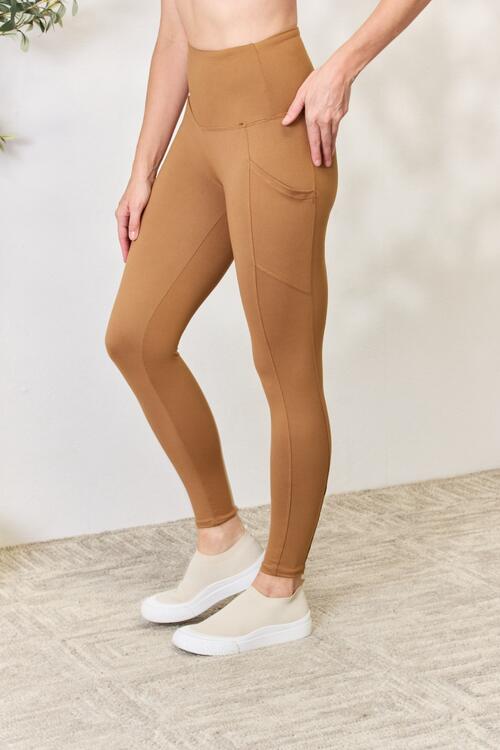 Zenana Leggings in voller Größe mit breitem Bund und hoher Taille