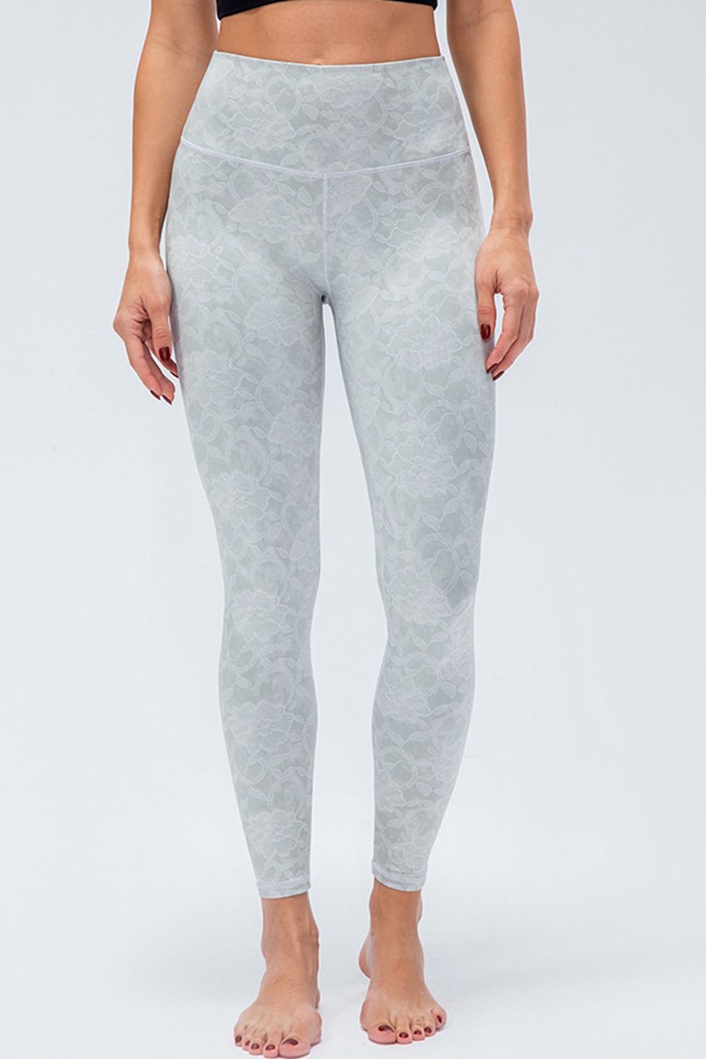 Aktiv-Leggings mit schmaler Passform und breitem Bund