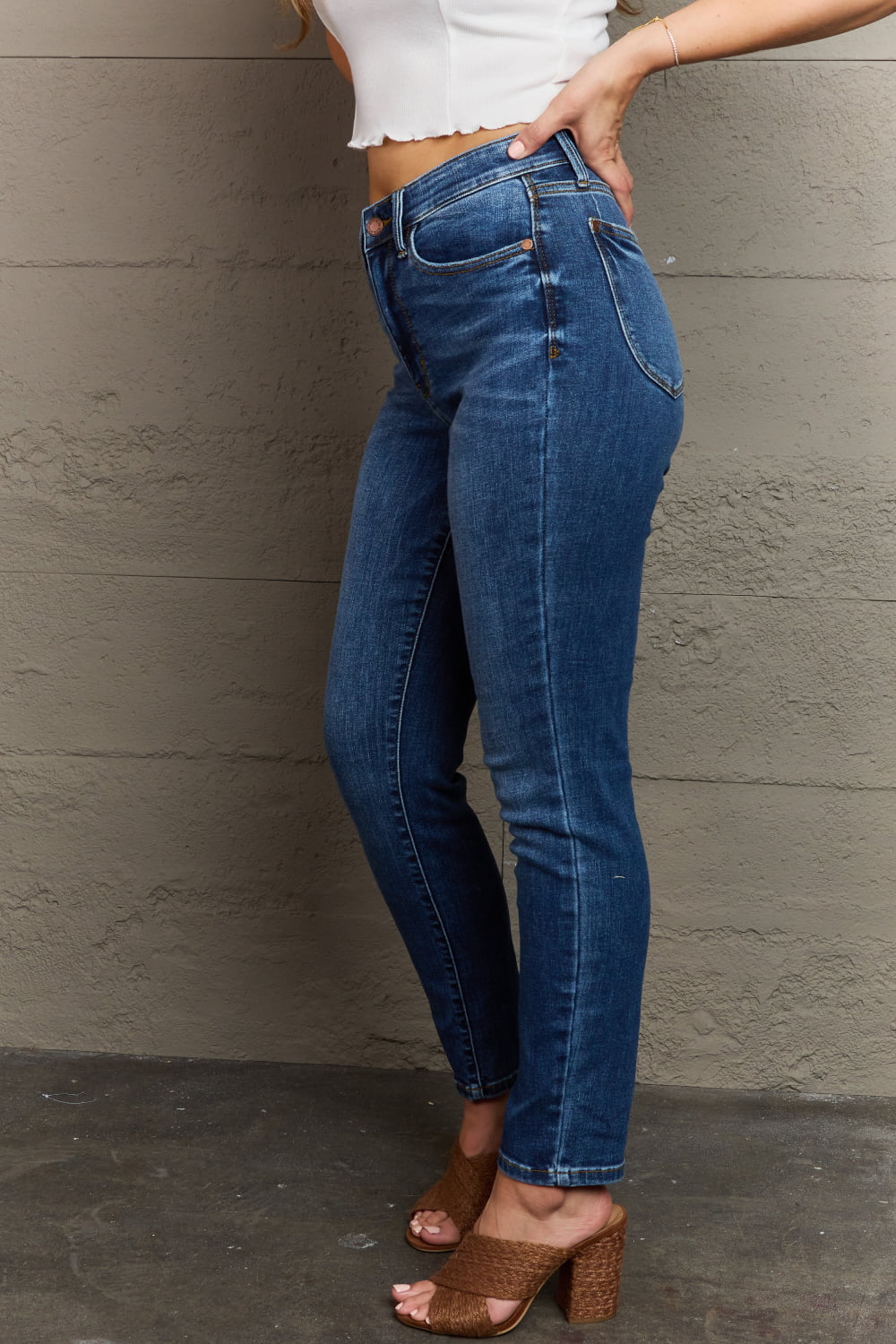 Judy Blue Taylor Full Size High Waist Shield Back Pocket Slim Fit Jeans