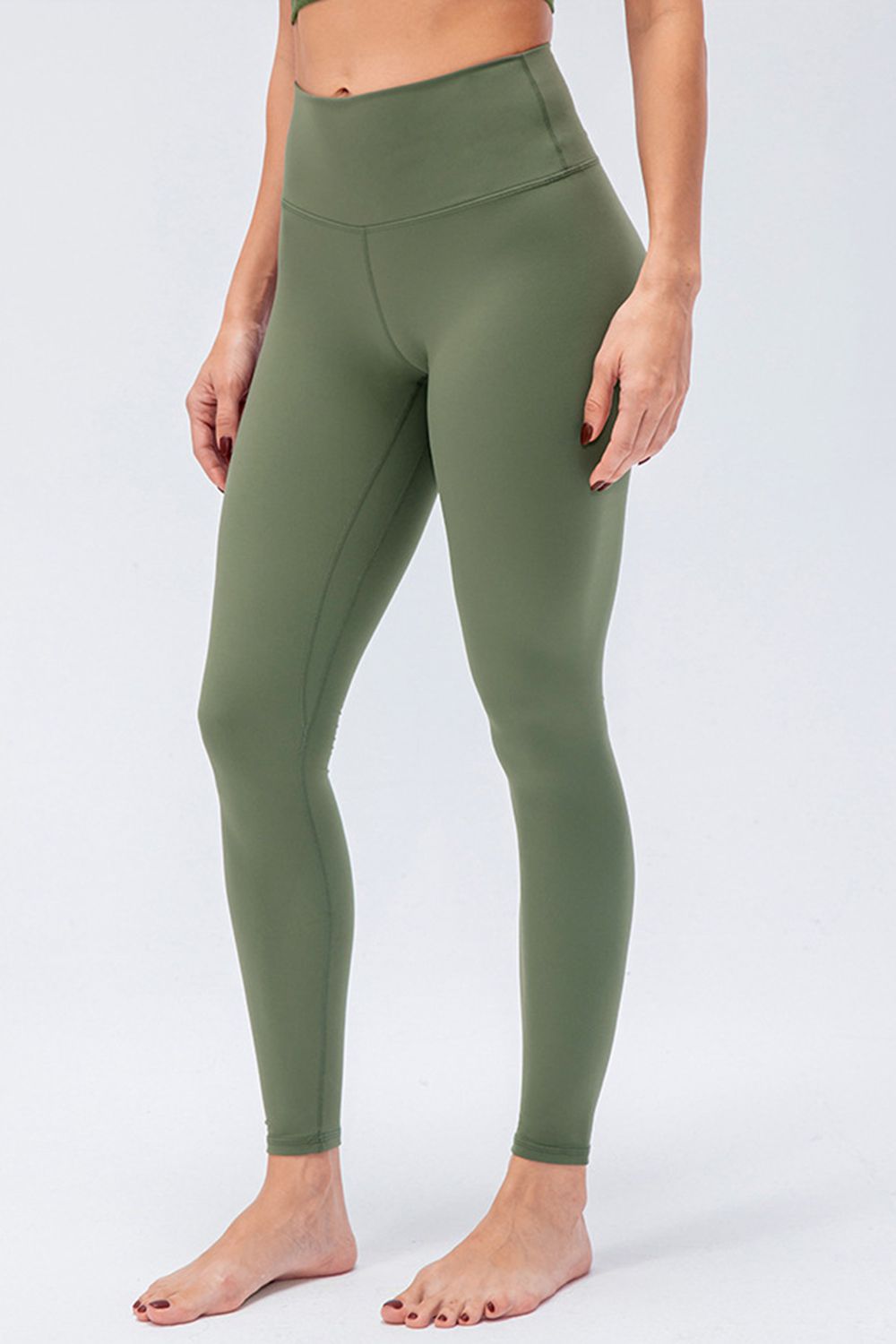 Aktiv-Leggings mit schmaler Passform und breitem Bund