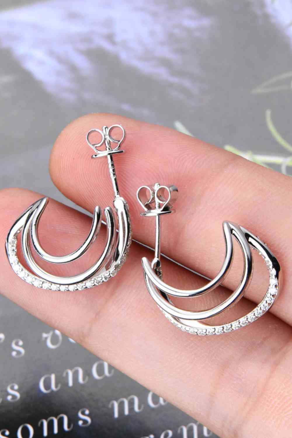 Moissanit 925 Sterling Silber Ohrringe